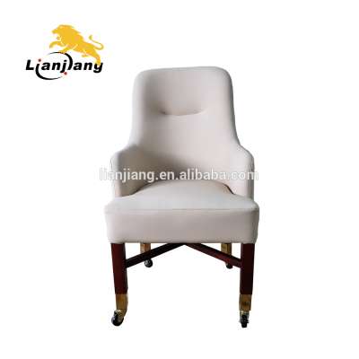 New design white color wooden table chair casino poker chair seating used casino chair